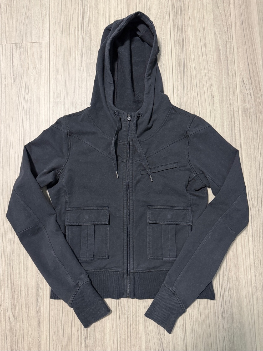 lululemon athletica Black Hooded Utility Jacket